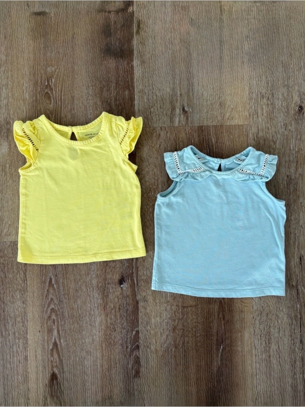 Janie and Jack Ruffle Stitch Detailed Tops Bundle Size: 6-12 months|Summer
